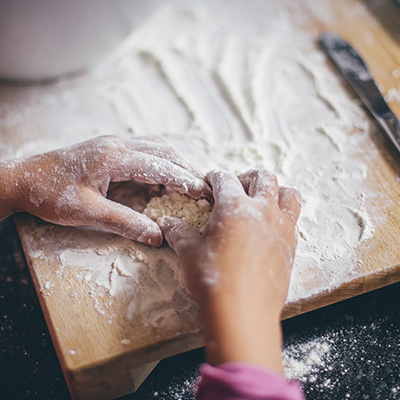 foster child making dough