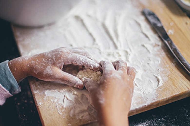 foster child making dough